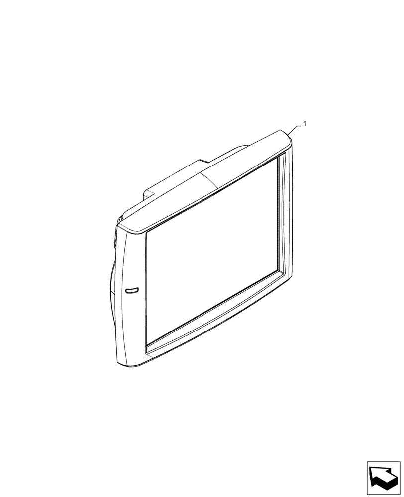 Схема запчастей Case IH QUADTRAC 580 - (55.785.AF[01]) - VAR - 429322, 429352, 449061 - LARGE TOUCHSCREEN DISPLAY (55) - ELECTRICAL SYSTEMS