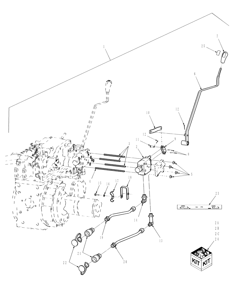 Схема запчастей Case IH DX34 - (07.05) - SINGLE SPOOL REAR, REMOTE CONTROL VALVE KIT, #2 - 718347026 (07) - HYDRAULIC SYSTEM