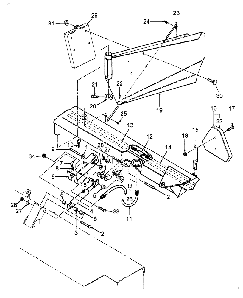 Схема запчастей Case IH DC102F - (12.06) - TRAILFRAME, CENTER (12) - MAIN FRAME