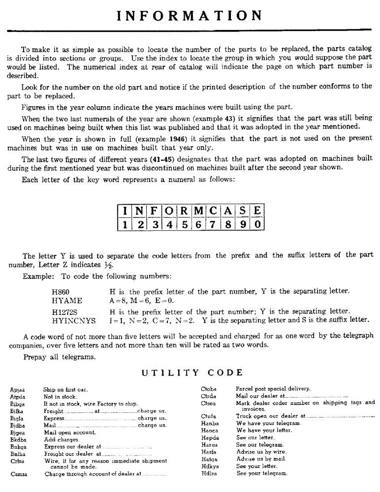 Схема запчастей Case IH WPA - (03) - INFORMATION 