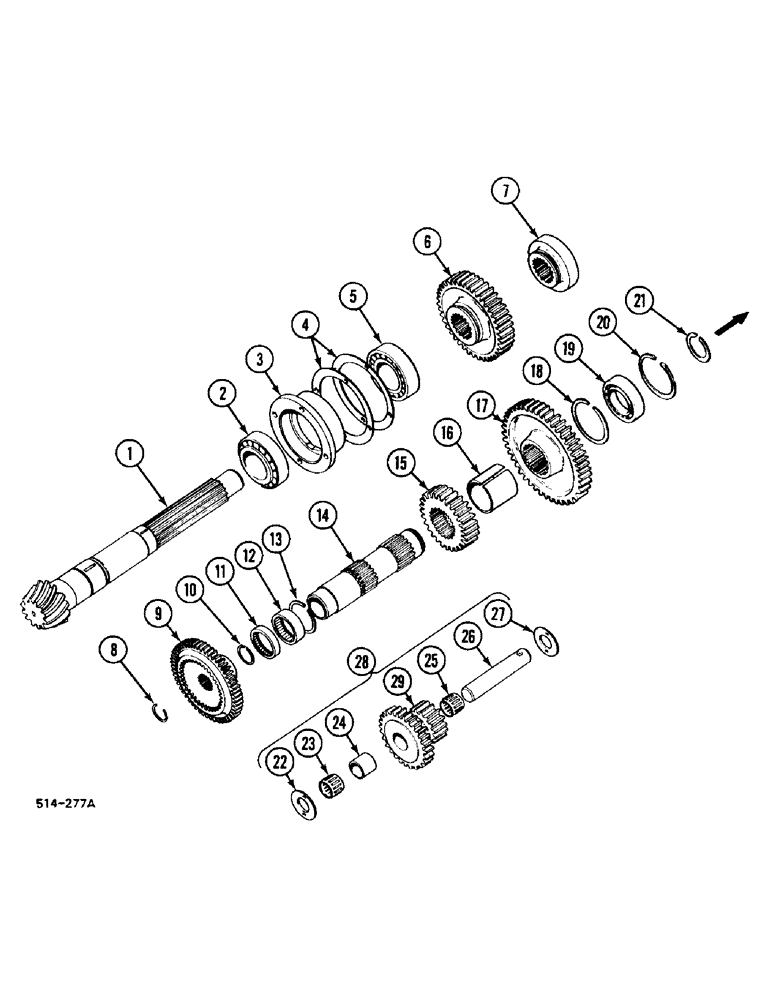 Схема запчастей Case IH 248 - (6-370) - RANGE TRANSMISSION - IN REAR FRAME (06) - POWER TRAIN