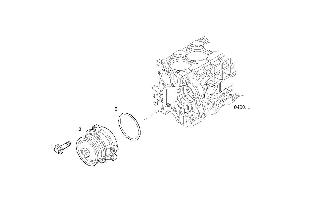 Схема запчастей Case IH F3AE0684P E904 - (3201.010) - WATER PUMP 