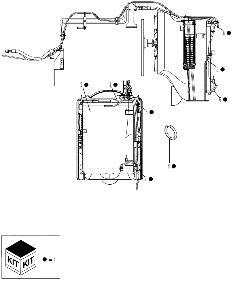 Схема запчастей Case IH MAGNUM 245 - (08-35) - DIA KIT, OIL COOLER, HIGH PERFORMANCE (08) - HYDRAULICS