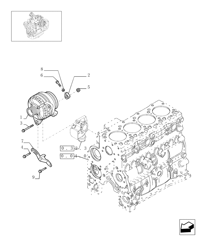 Схема запчастей Case IH F4GE9484A J602 - (0.40.0[01]) - ALTERNATOR (504227884-504227336) 