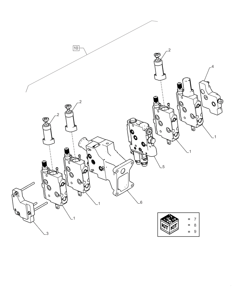 Схема запчастей Case IH PUMA 215 - (35.204.BE[07]) - REMOTE CONTROL VALVE (35) - HYDRAULIC SYSTEMS