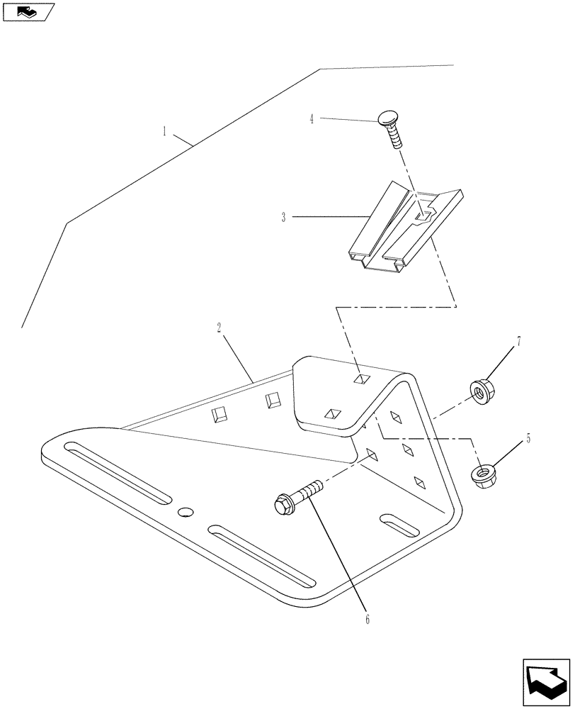 Схема запчастей Case IH RB455A - (88.100.03) - DIA KIT, CONTROL BOX MOUNT, UNIVERSAL (88) - ACCESSORIES