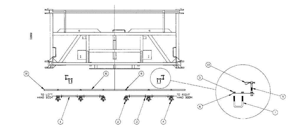 Схема запчастей Case IH SPX3150 - (241) - LIQUID PLUMBING, 90 6-BOOM SHUTOFF 20" NOZZLE SPACING, CENTER BOOM (78) - SPRAYING