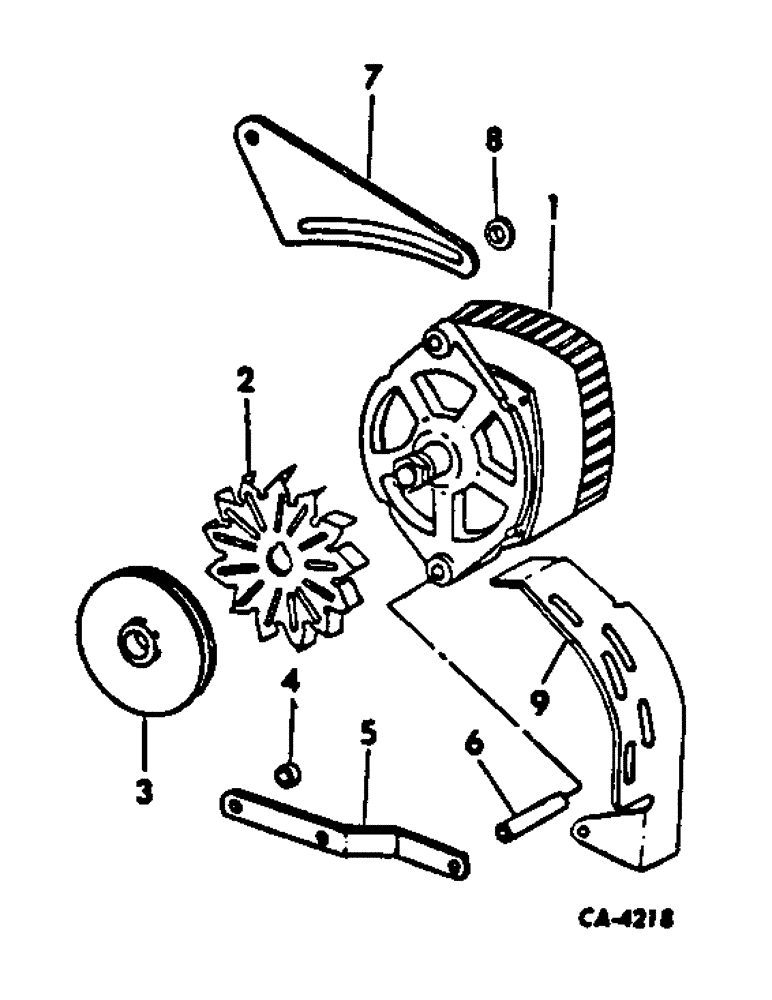 Схема запчастей Case IH 454 - (08-04) - ELECTRICAL, ALTERNATOR-GENERATOR AND CONNECTIONS (06) - ELECTRICAL