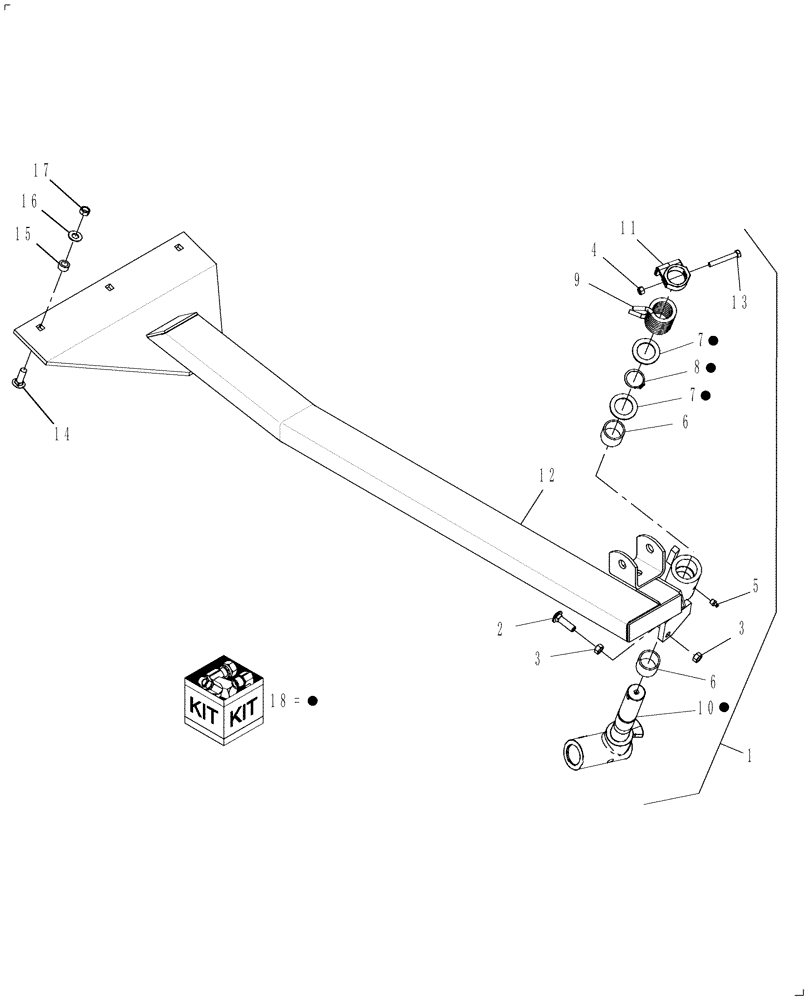 Схема запчастей Case IH DH182 - (20.03.10[1]) - GAUGE WHEEL MOUNT ARM (11) - WHEELS