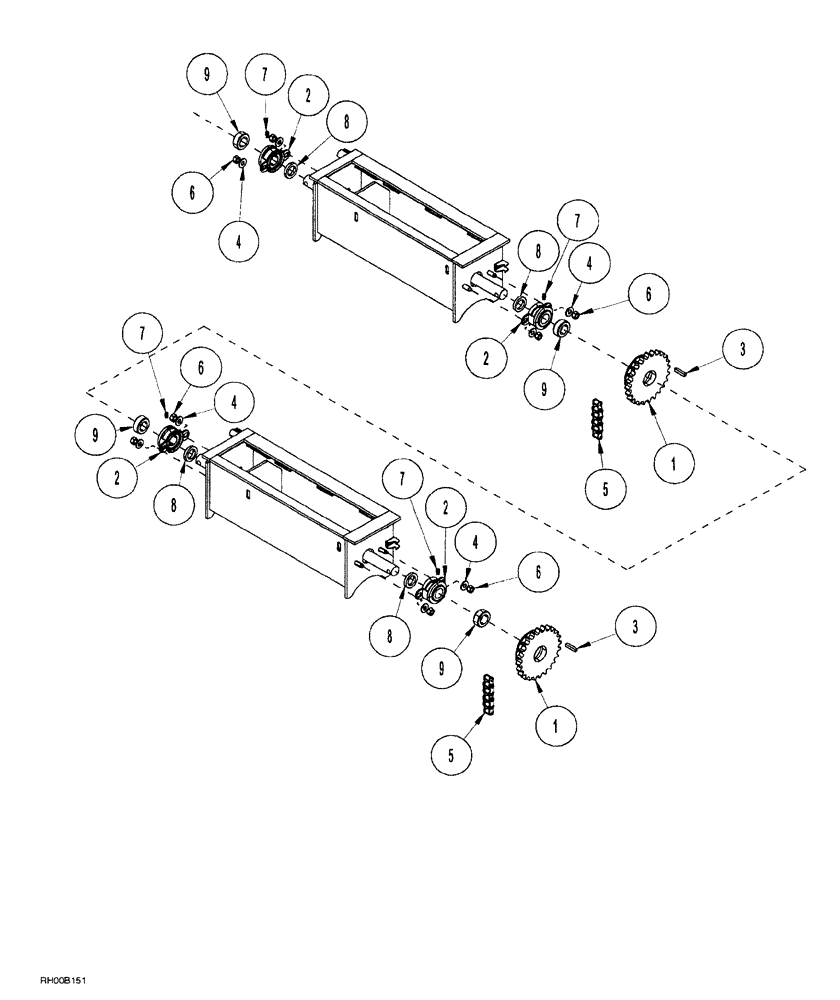 Схема запчастей Case IH AFS - (02-24) - METER, DRIVE TRAIN (61) - METERING SYSTEM