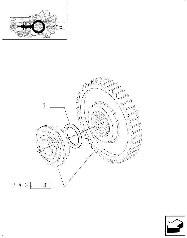 Схема запчастей Case IH MXM155 - (1.32.1[09]) - CENTRAL REDUCTION GEARS (03) - TRANSMISSION