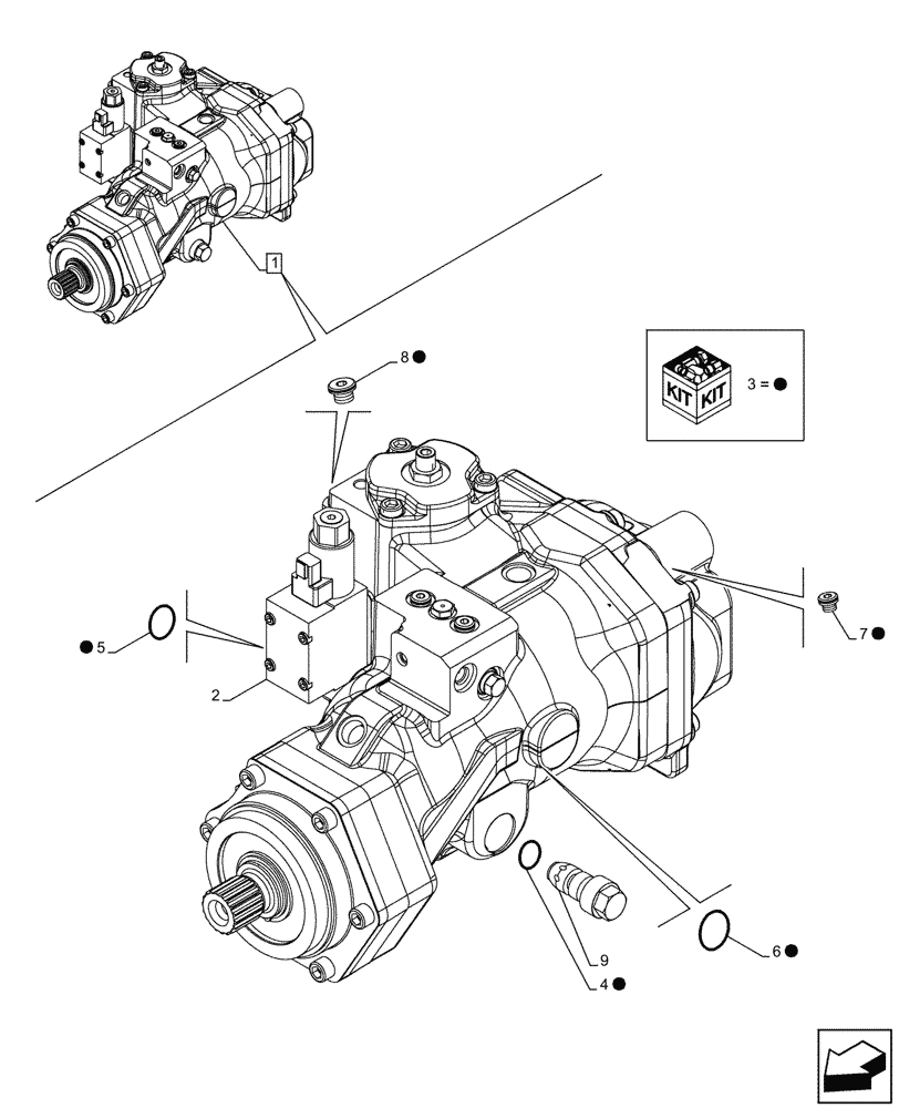 Схема запчастей Case IH PUMA 170 - (29.218.01[02]) - TRANSMISSION, HYDROSTATIC PUMP, COMPONENTS (29) - HYDROSTATIC DRIVE