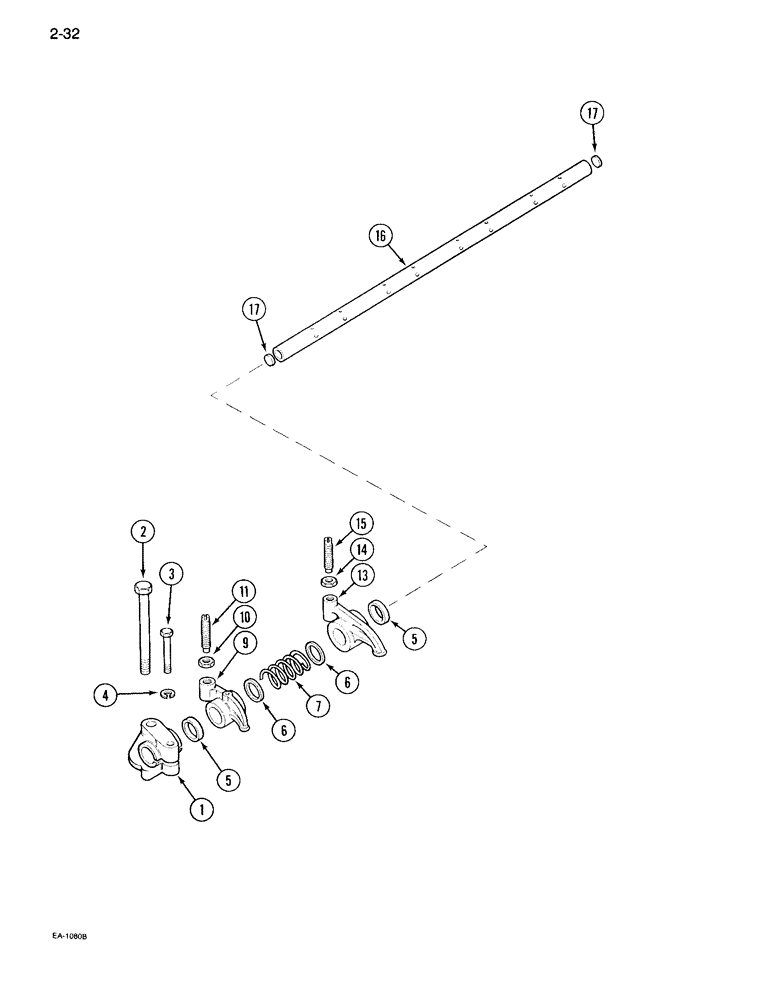 Схема запчастей Case IH 995 - (2-32) - VALVE MECHANISM (02) - ENGINE