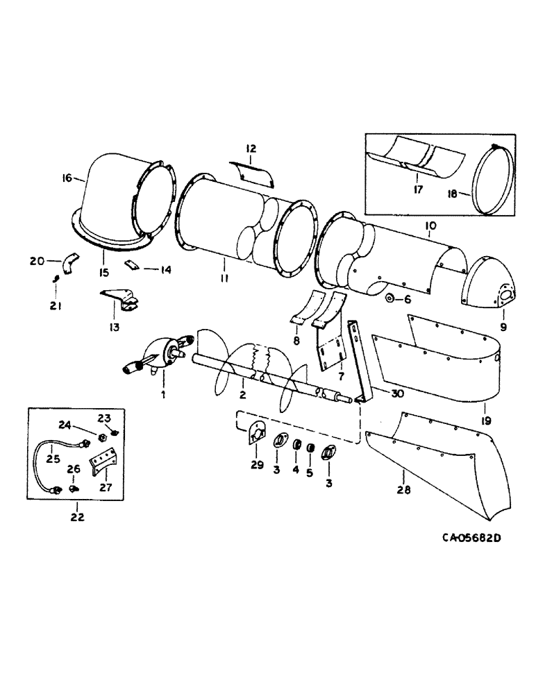 Схема запчастей Case IH 1440 - (26-07) - GRAIN TANK, GRAIN TANK UNLOADER UPPER Grain Tank