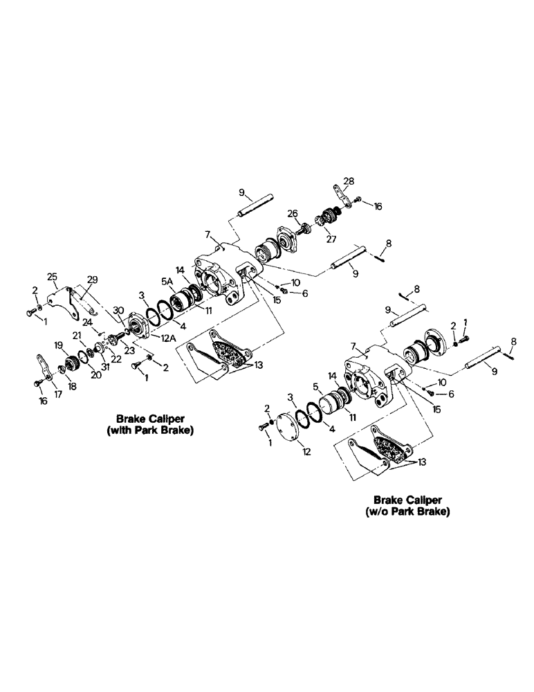 Схема запчастей Case IH CM325 - (05-03) - BRAKE CALIPER ASSEMBLIES (5.1) - BRAKES