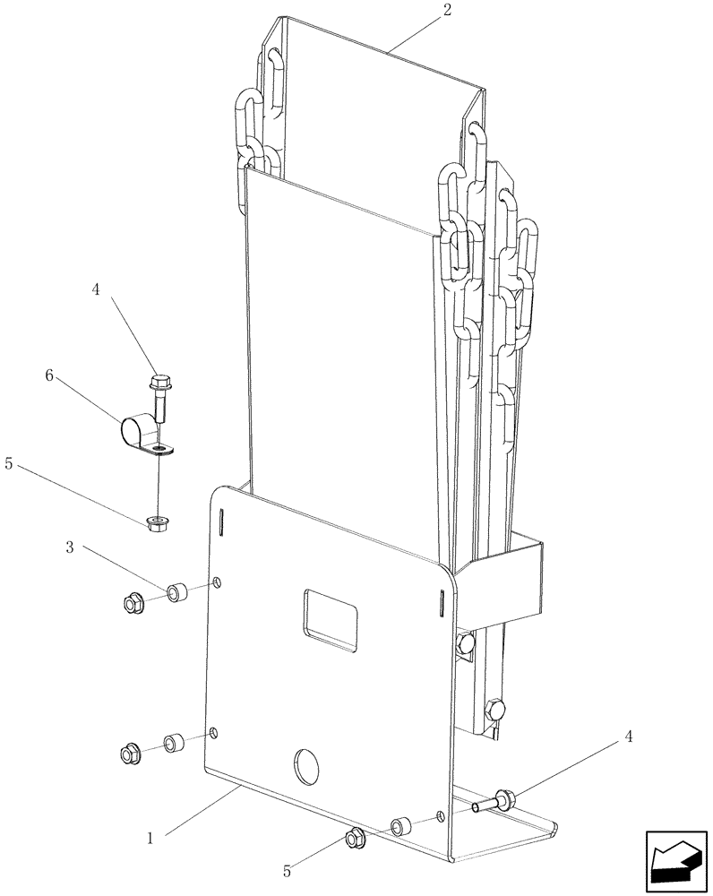 Схема запчастей Case IH 7130 - (88.100.01) - WHEEL CHOCK, GERMANY ONLY (88) - ACCESSORIES