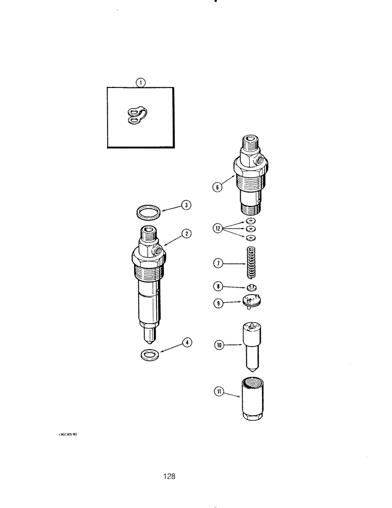 Схема запчастей Case IH 6590 - (128) - FUEL INJECTION NOZZLE, 6-590 ENGINE 