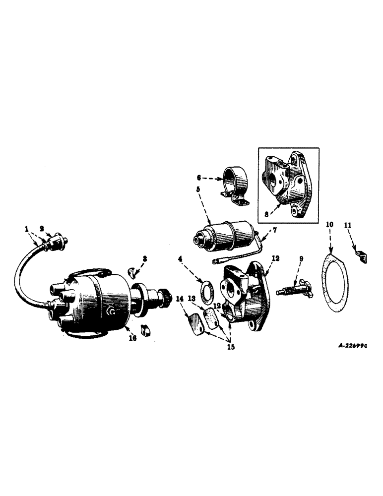 Схема запчастей Case IH SUPER C - (050) - ELECTRICAL SYSTEM, BATTERY IGNITION UNIT, FOR TRACTORS EQUIPPED W/BATTERY IGNITION (06) - ELECTRICAL SYSTEMS