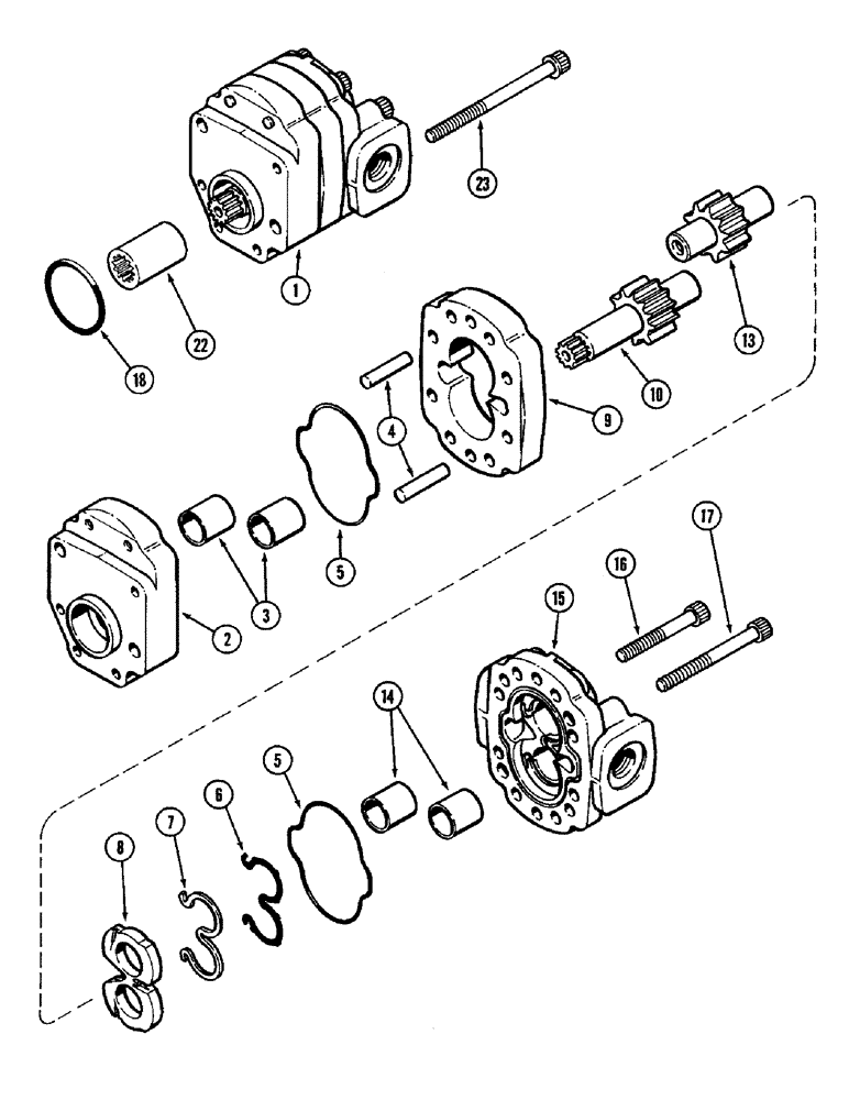 Схема запчастей Case IH 3294 - (8-286) - HYDRAULICS, GEAR AND PISTON PUMP ASSEMBLY (08) - HYDRAULICS