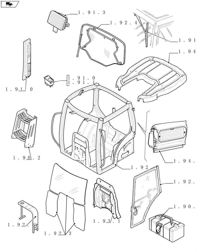 Схема запчастей Case IH PUMA 155 - (SEC. 10[01]) - DRIVERS COMPARTMENT (00) - GENERAL