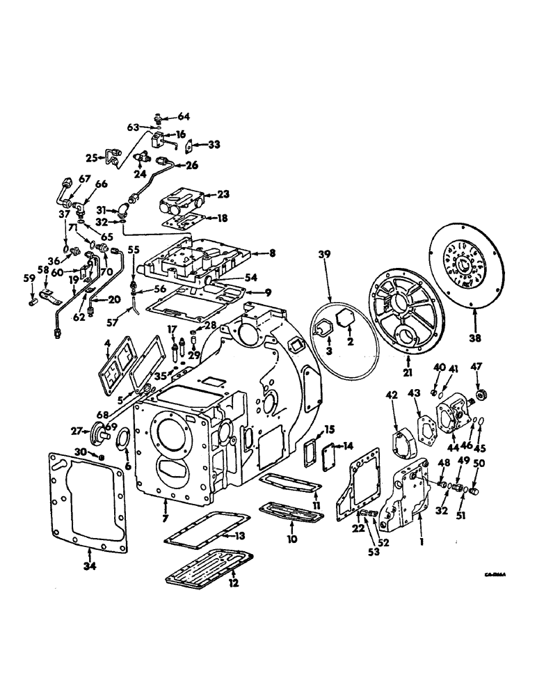 Схема запчастей Case IH 21026 - (07-02) - DRIVE TRAIN, HYDROSTATIC HOUSING, COVERS, DRIVE PLATE, HYD. PUMPS, MULT. CONTROL VALVE & CONNECTIONS (04) - Drive Train