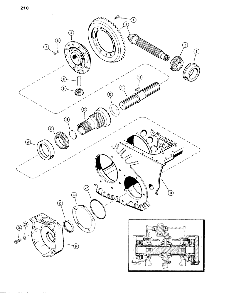 Схема запчастей Case IH 870 - (210) - DIFFERENTIAL (06) - POWER TRAIN