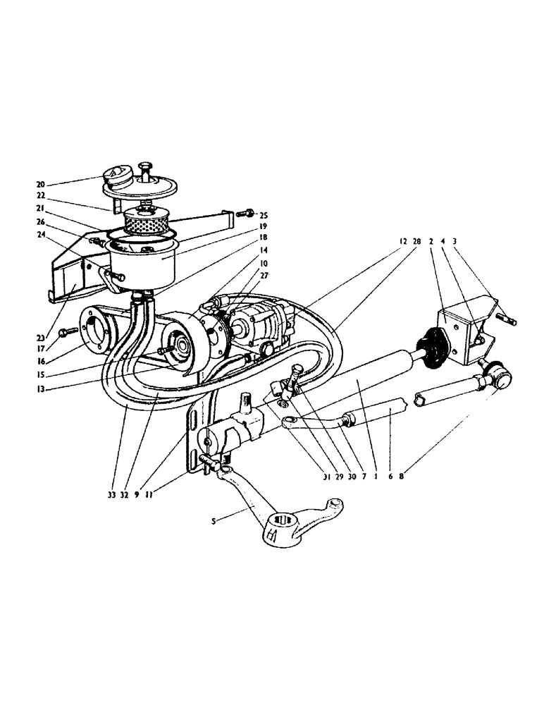 Схема запчастей Case IH 780 - (076) - 911594, POWER-ASSISTED STEERING, U733 Steering & Front Axle