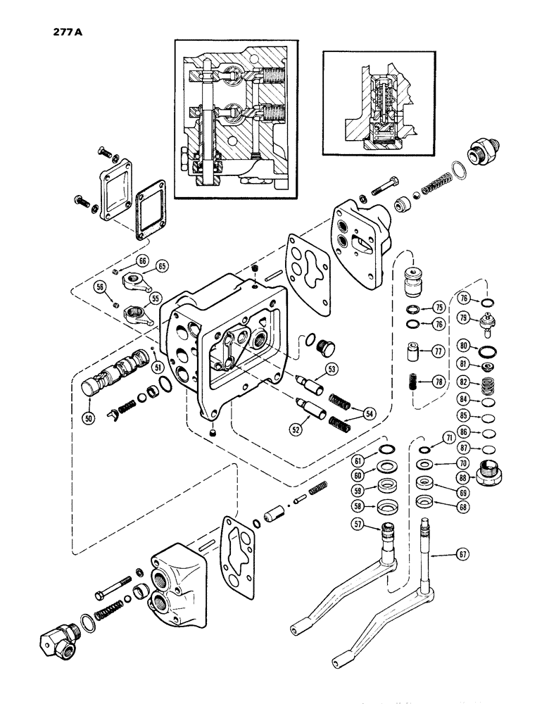 Схема запчастей Case IH 870 - (277A) - A42248 AUXILIARY VALVE, WITH 90 DEGREE OUTLET FITTINGS (08) - HYDRAULICS