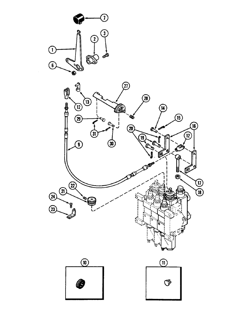 Схема запчастей Case IH 2290 - (8-416) - REMOTE HYDRAULICS, REMOTE ATTACHMENT, NUMBER 3 CIRCUIT, WITH VALVE LOCKOUT, WITH LOCKOUT QUADRANT (08) - HYDRAULICS