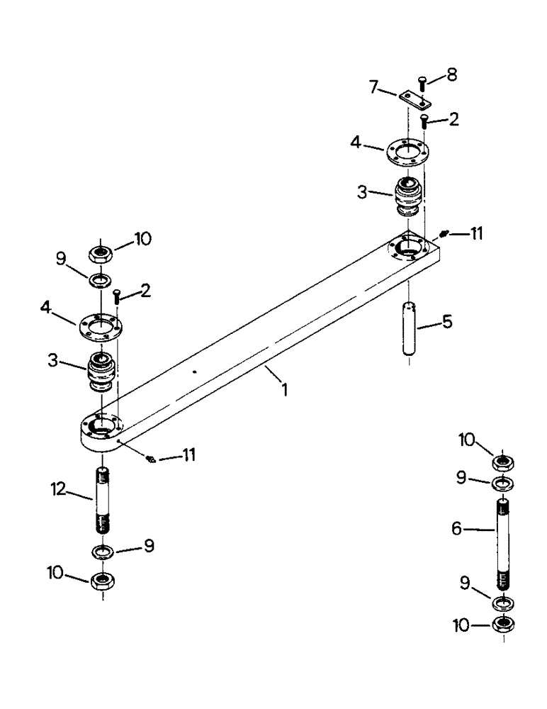 Схема запчастей Case IH 9110 - (06-4) - KING PIN AND CONNECTING LINK (12) - FRAME