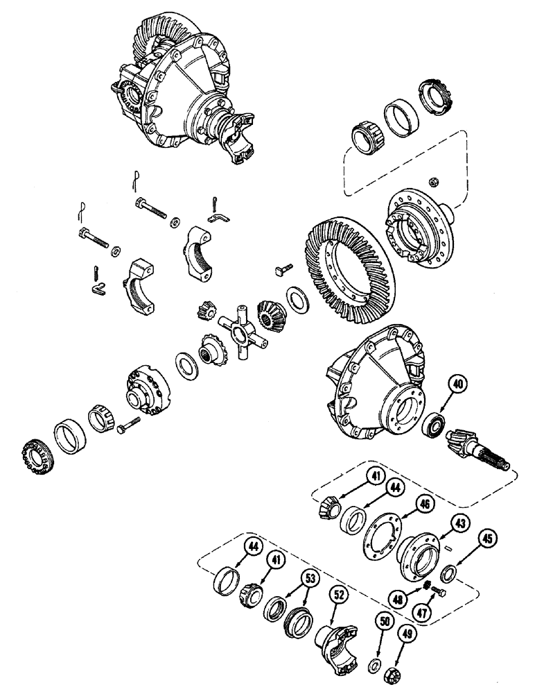 Схема запчастей Case IH 4890 - (6-220) - REAR AXLE DIFFERENTIAL (06) - POWER TRAIN