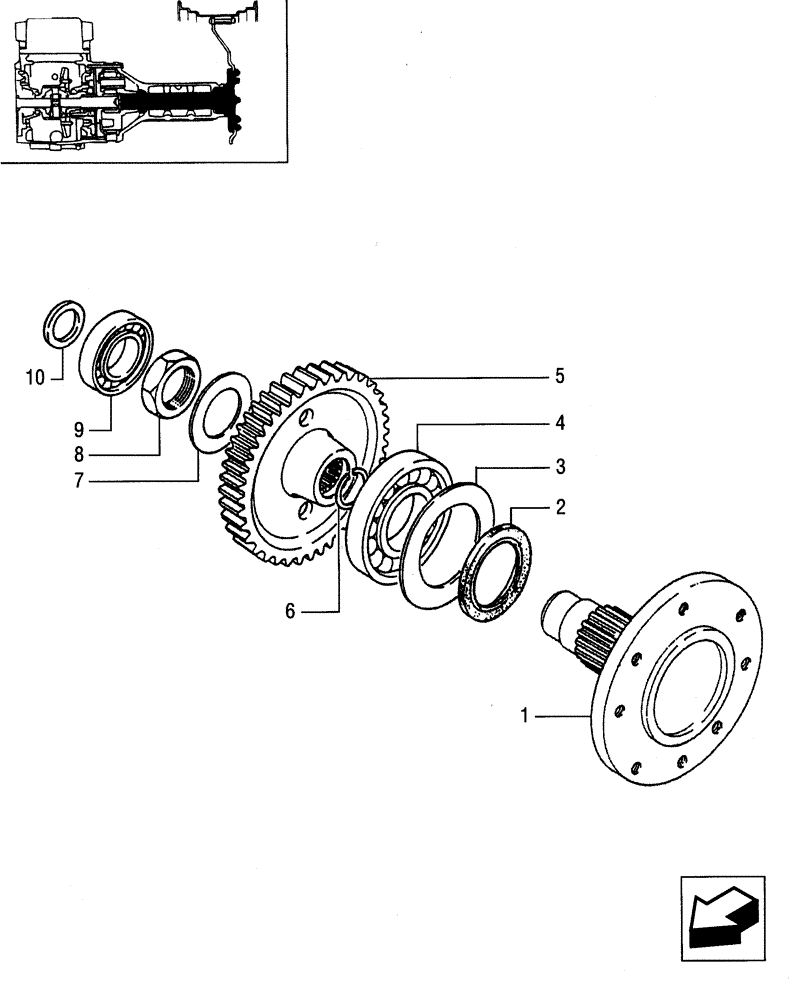 Схема запчастей Case IH JX75 - (1.48.1/01[02]) - (VAR.450) REINFORCED SIDE REDUCTION GEARS (05) - REAR AXLE