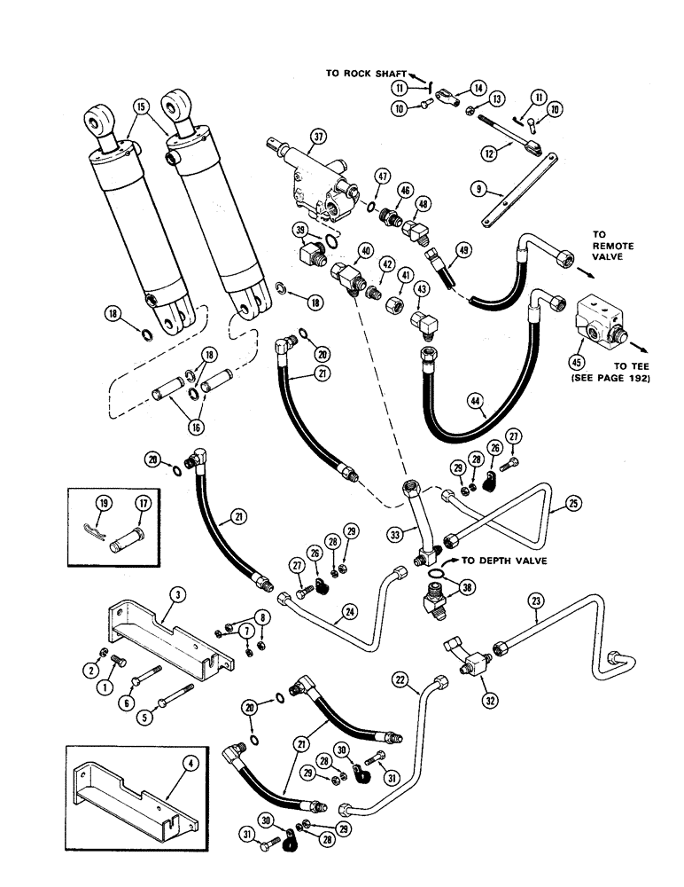 Схема запчастей Case IH 2470 - (220) - 3 POINT HITCH, HYDRAULIC CIRCUITRY (09) - CHASSIS/ATTACHMENTS