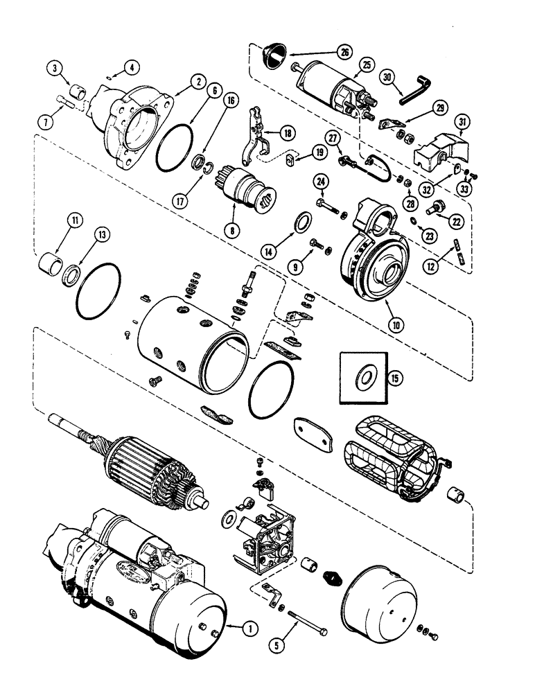 Схема запчастей Case IH 2390 - (4-121E) - A162469 STARTER ASSEMBLY, P.I.N. 9910733 AND AFTER (04) - ELECTRICAL SYSTEMS