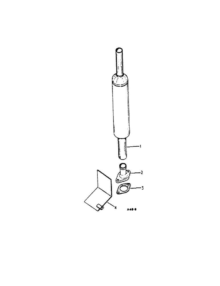 Схема запчастей Case IH 444 - (4-06) - UPSWEPT EXHAUST PIPE (02) - ENGINE