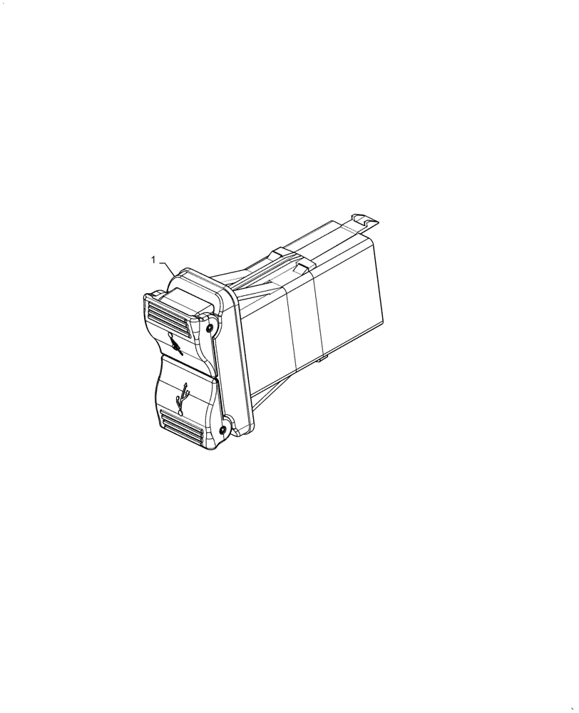 Схема запчастей Case IH FARMALL 60A - (55.510.BM[01]) - POWER SOCKET, USB Invalid section