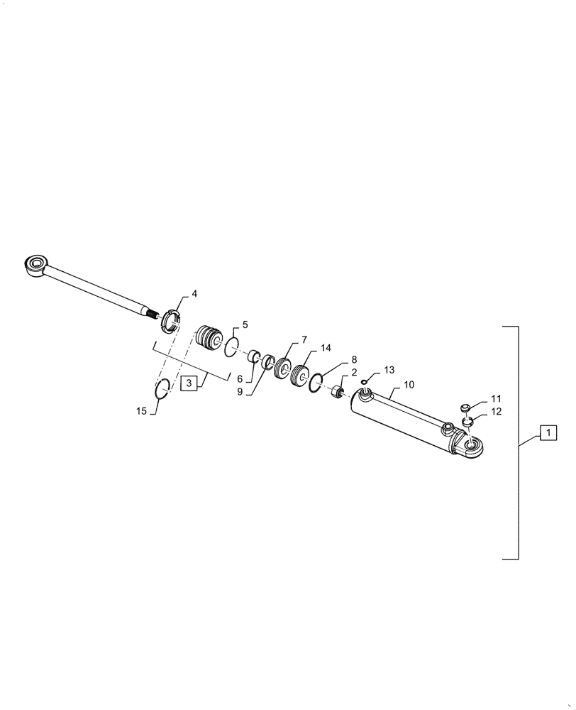 Схема запчастей Case IH FARMALL 65A - (41.216.AN[01]) - FRONT AXLE STEERING CYLINDER (41) - STEERING