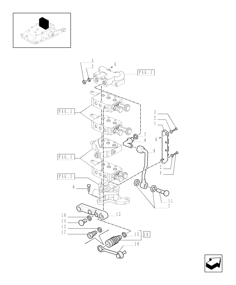 Схема запчастей Case IH JX1095N - (1.82.7/02[03]) - (VAR.390-498/2) THREE REMOTE VALVES & FLOW-RATE REGULATOR - PIPES AND QUICK COUPLING - C5484 (07) - HYDRAULIC SYSTEM