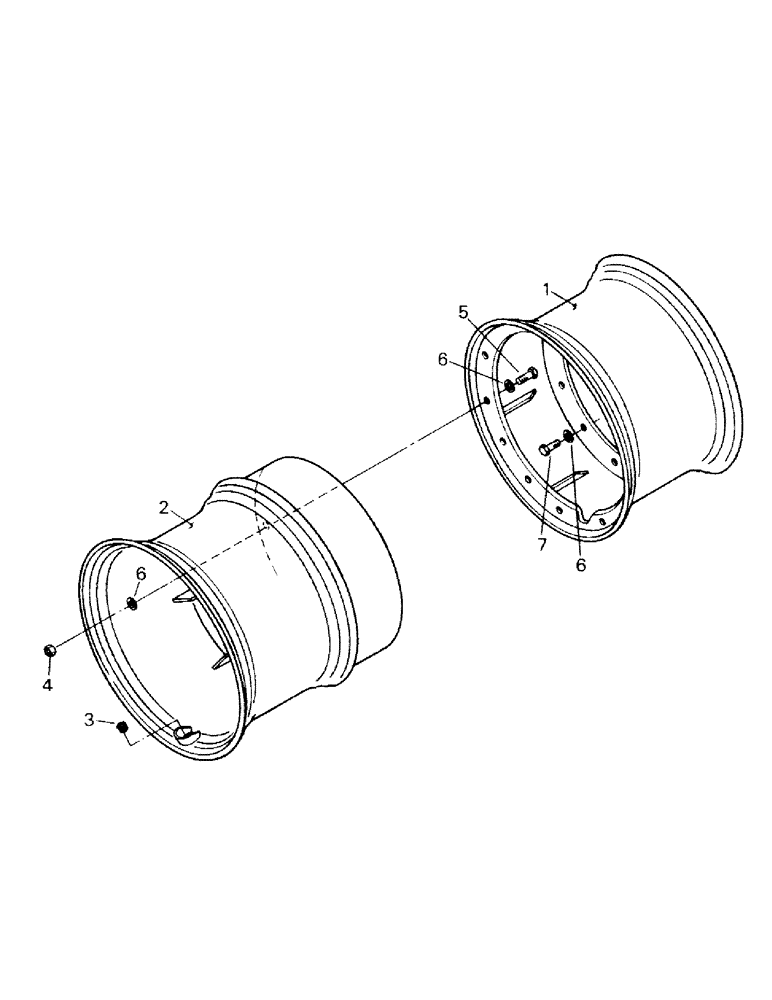 Схема запчастей Case IH STEIGER - (04-43) - WHEELS WITH HUB BOLTED DUALS, DUAL WHEELS (04) - Drive Train