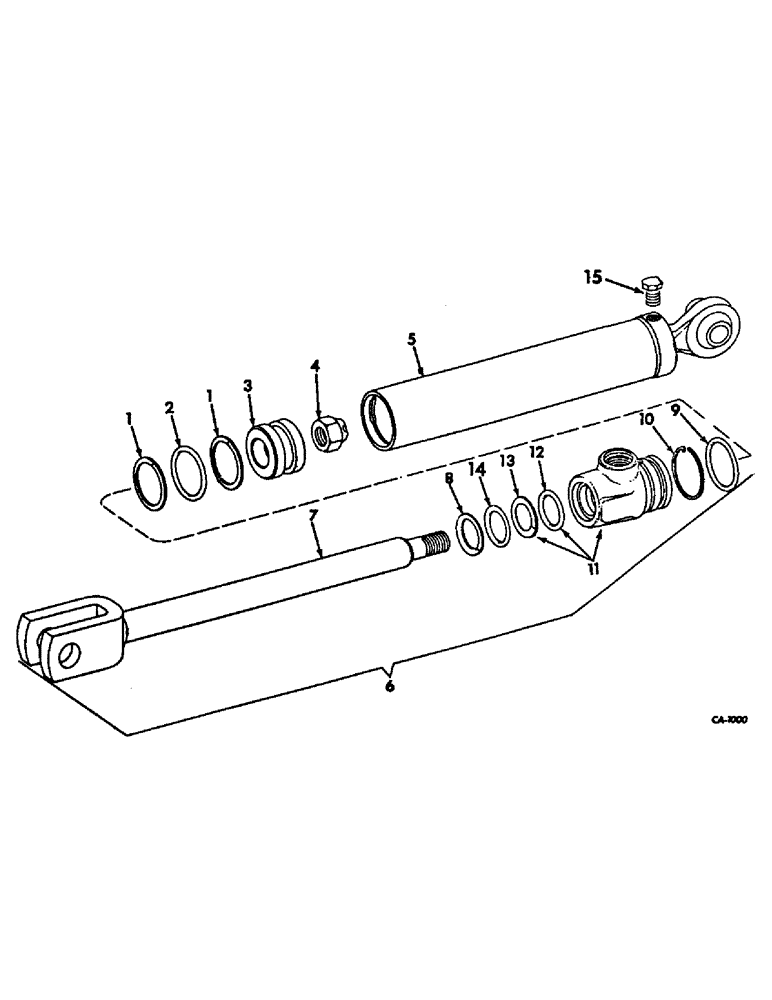 Схема запчастей Case IH 82-SERIES - (B-35) - HYDRAULIC CYLINDER, 3 X 8 IN. DOUBLE ACTING 