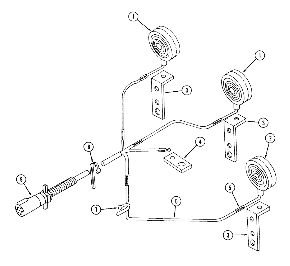 Схема запчастей Case IH 568 - (4-01) - FLASHING WARNING LIGHTS (04) - ELECTRICAL SYSTEMS