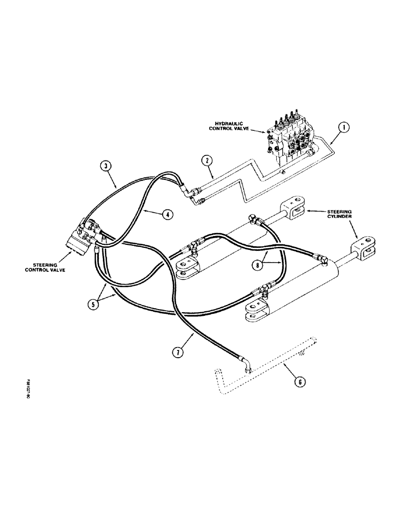 Схема запчастей Case IH 9180 - (1-16) - STEERING HYDRAULICS (00) - PICTORIAL INDEX