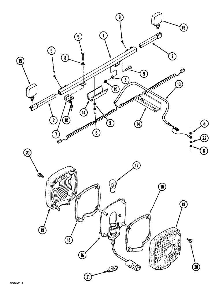 Схема запчастей Case IH 9350 - (4-50) - SIDE MARKER LAMPS (04) - ELECTRICAL SYSTEMS