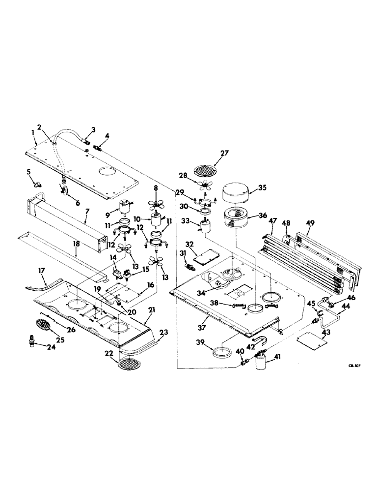 Схема запчастей Case IH 4156 - (N-15) - PARTS ACCESSORIES AND ATTACHMENTS, EVAPORATOR AND CONDENSER Accessories & Attachments