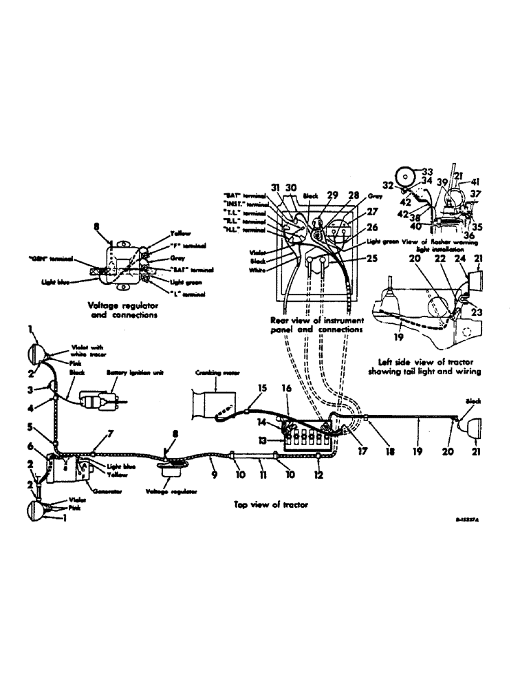 Схема запчастей Case IH 140 - (08-26) - ELECTRICAL, STARTING & LIGHTING, BATTERY IGNITION, 12V, FOR 140 SERIES TRACTORS W/S/N 26801 TO 45000 (06) - ELECTRICAL