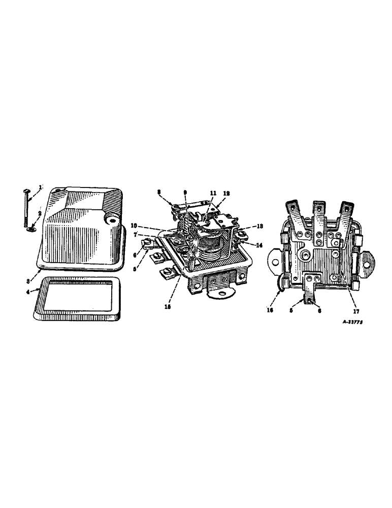 Схема запчастей Case IH 403 - (377) - VOLTAGE REGULATOR, DELCO-REMY, FOR D-282 ENGINE (55) - ELECTRICAL SYSTEMS