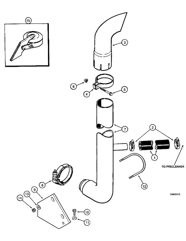 Схема запчастей Case IH 2144 - (2-19A) - EXHAUST SYSTEM, 6TA-590 EMISSIONS CERTIFIED ENGINE, COMBINE S/N JJC0173150 AND AFTER (01) - ENGINE