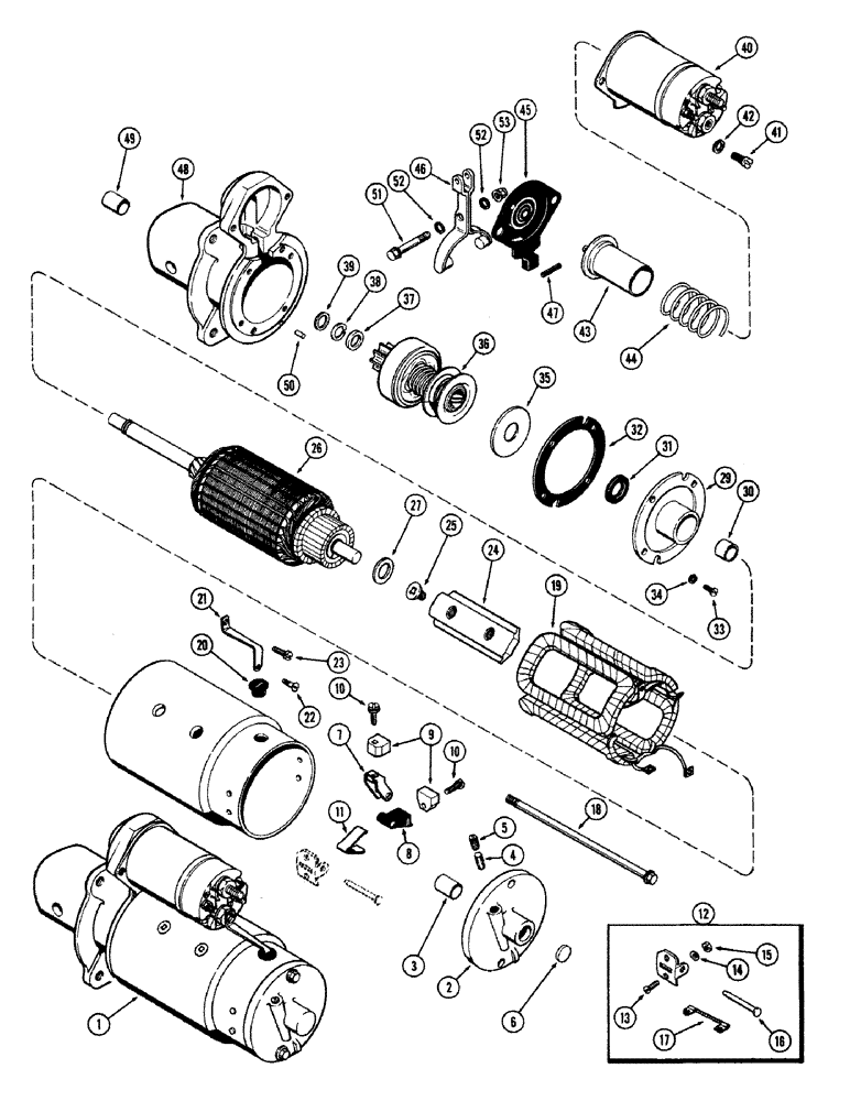 Схема запчастей Case IH 660 - (418) - A36583 STARTER, 188 DIESEL ENGINE 