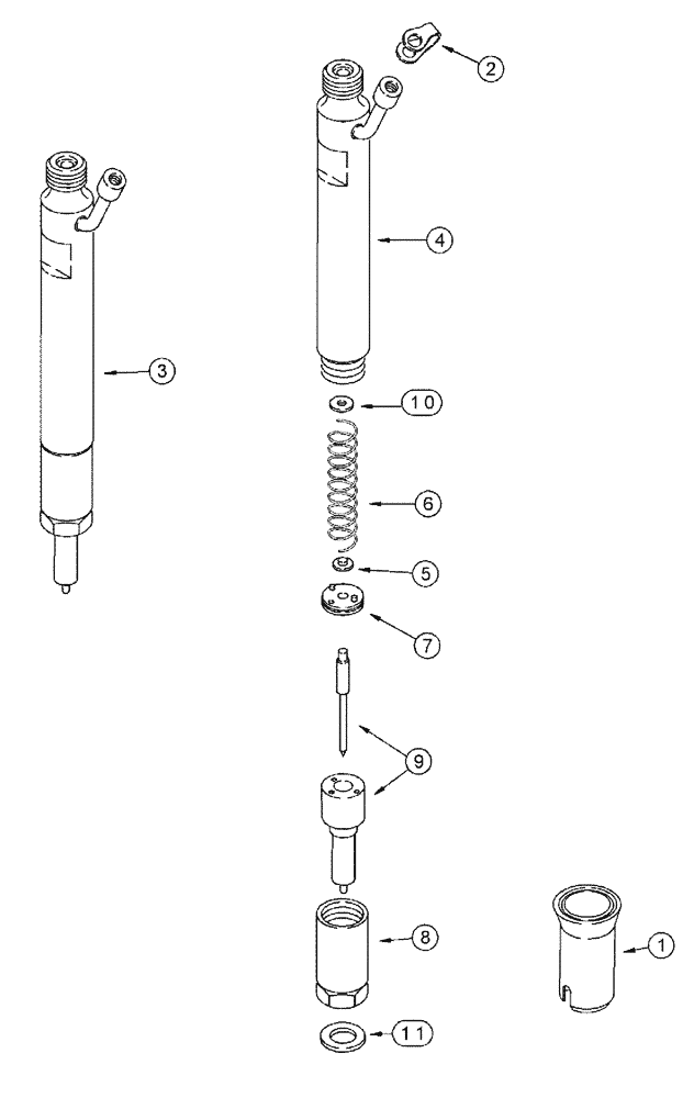 Схема запчастей Case IH SPX4260 - (03-029) - FUEL INJECTION NOZZLE (01) - ENGINE