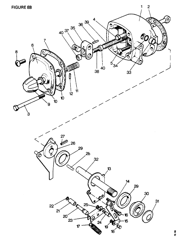 Схема запчастей Case IH 1410 - (E08-1) - SELECTAMATIC HYDRAULIC SYSTEM, CONTROL HOUSING, 1410Q, 1410SK, 1412Q, 1412SK (07) - HYDRAULIC SYSTEM